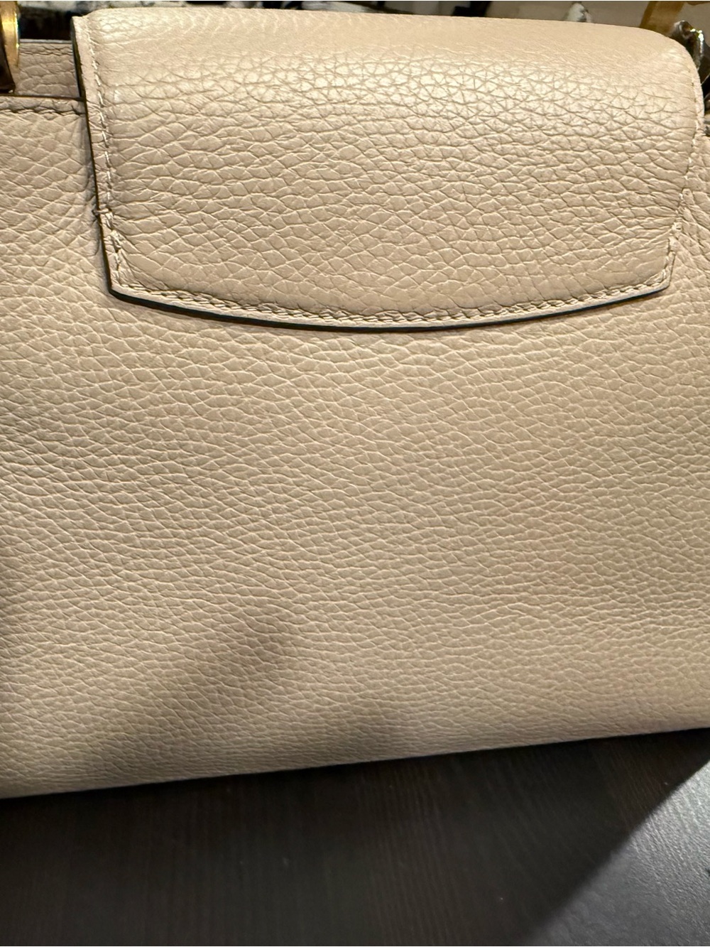 Louis Vuitton Beige/Taupe Leather Top Handle Satchel - Picture 5 of 7